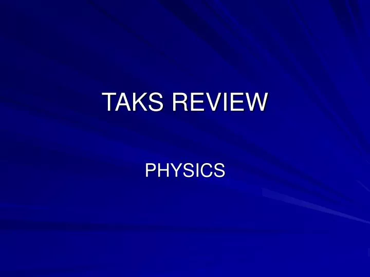 taks review