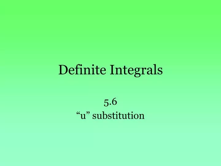 definite integrals