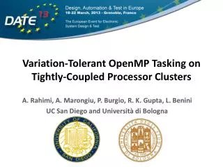 Variation-Tolerant OpenMP Tasking on Tightly-Coupled Processor Clusters
