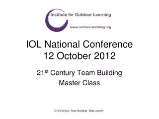 IOL National Conference 12 October 2012