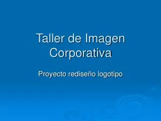 taller de imagen corporativa