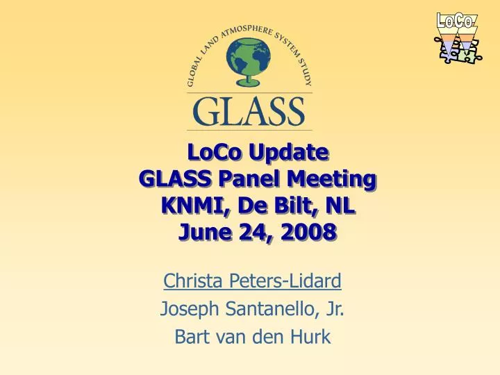 loco update glass panel meeting knmi de bilt nl june 24 2008