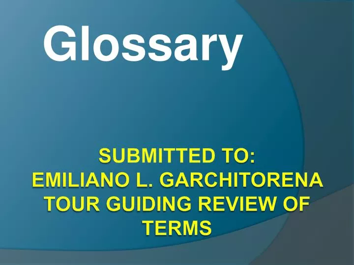 glossary