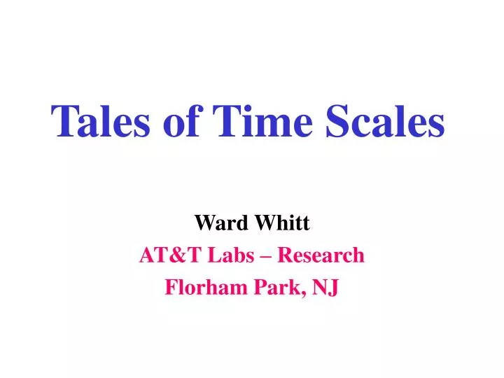 tales of time scales