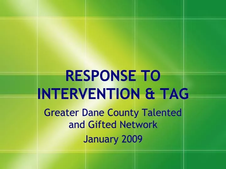 response to intervention tag