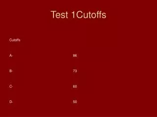 test 1cutoffs