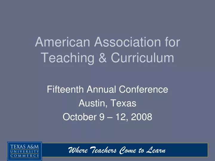 american association for teaching curriculum