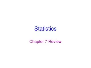 Statistics