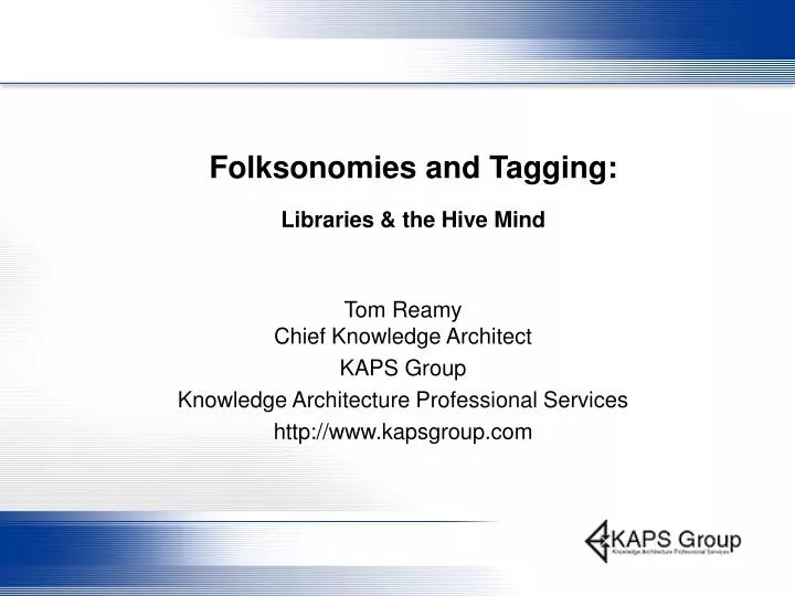 folksonomies and tagging libraries the hive mind