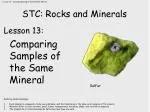 STC: Rocks and Minerals - slide 1