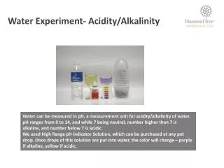 Water Experiment- Acidity/Alkalinity