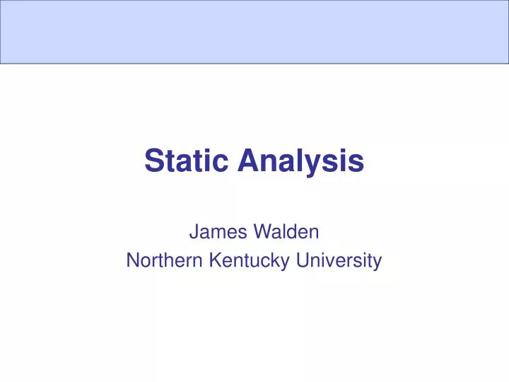 static analysis