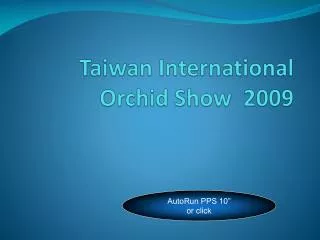 Taiwan International Orchid Show 2009