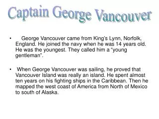 Captain George Vancouver