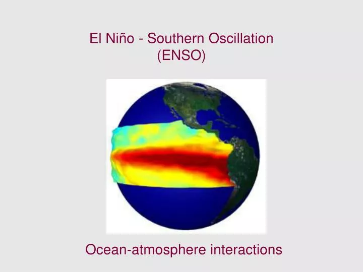 el ni o southern oscillation enso