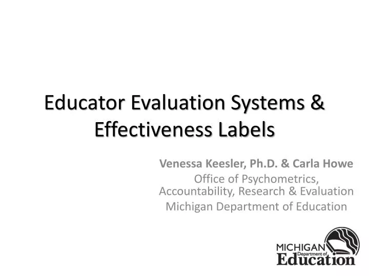 educator evaluation systems effectiveness labels