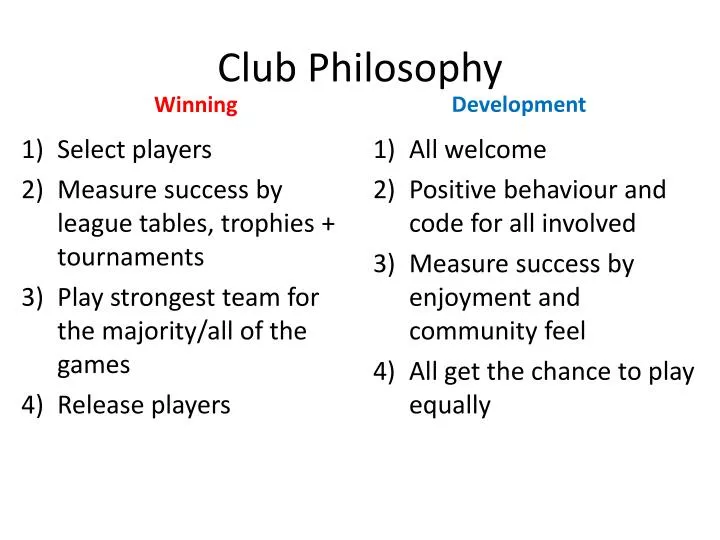 club philosophy