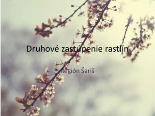 druhov zast penie rastl n