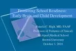 Promoting School Readiness: Early Brain and Child Development - slide 1