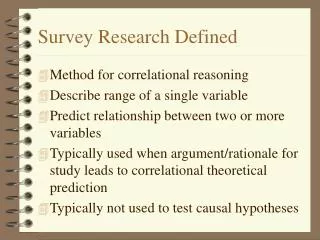 Survey Research Defined