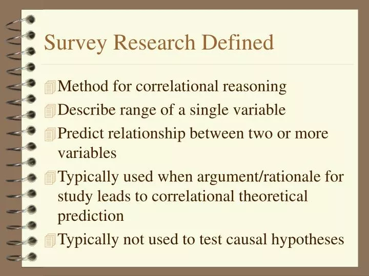 the survey research definition