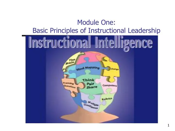 module one basic principles of instructional leadership