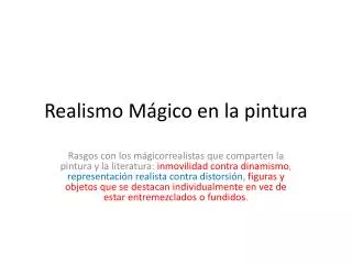 realismo m gico en la pintura