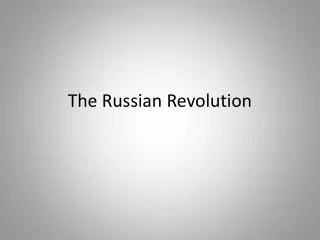 the russian revolution