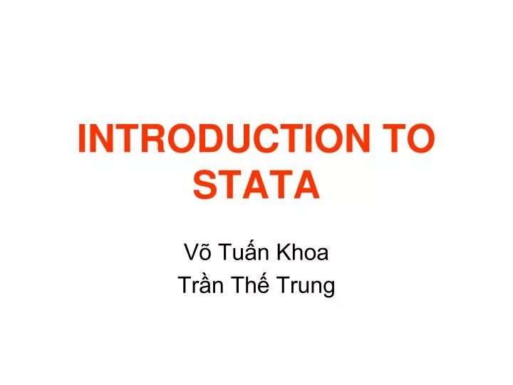 introduction to stata