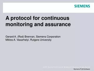 A protocol for continuous monitoring and assurance