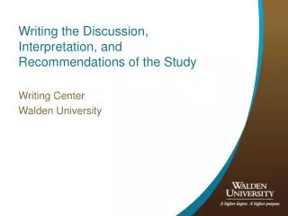 Writing the Discussion, Interpretation, and Recommendations of the Study
