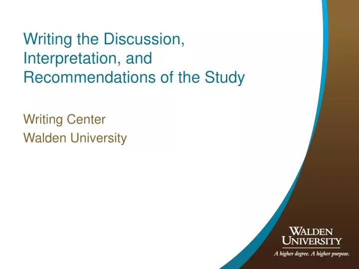 writing the discussion interpretation and recommendations of the study