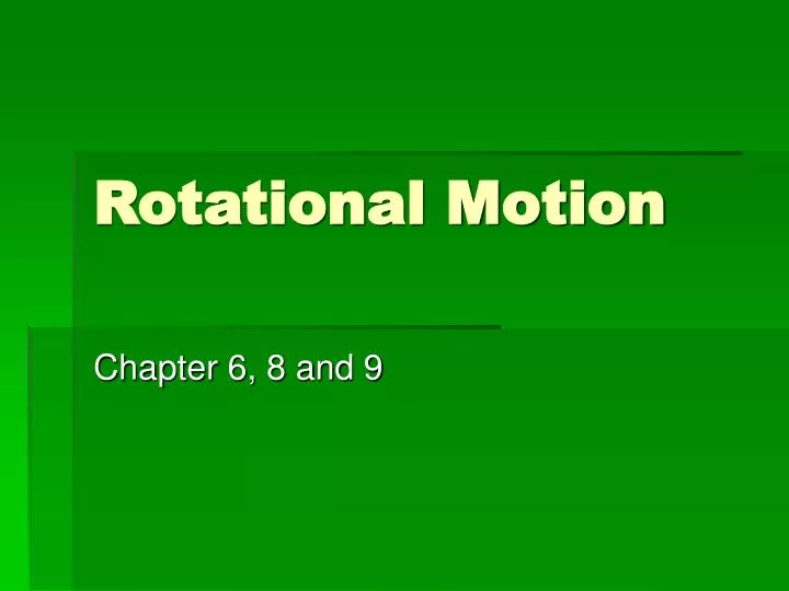 rotational motion