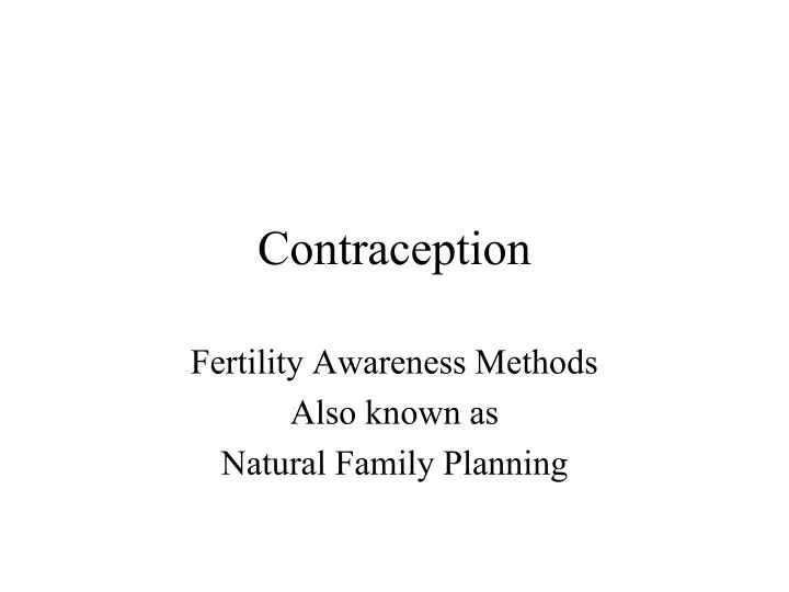 contraception