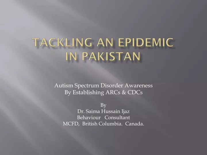tackling an epidemic in pakistan