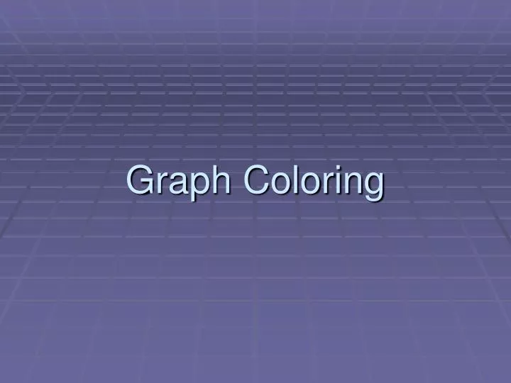 graph coloring