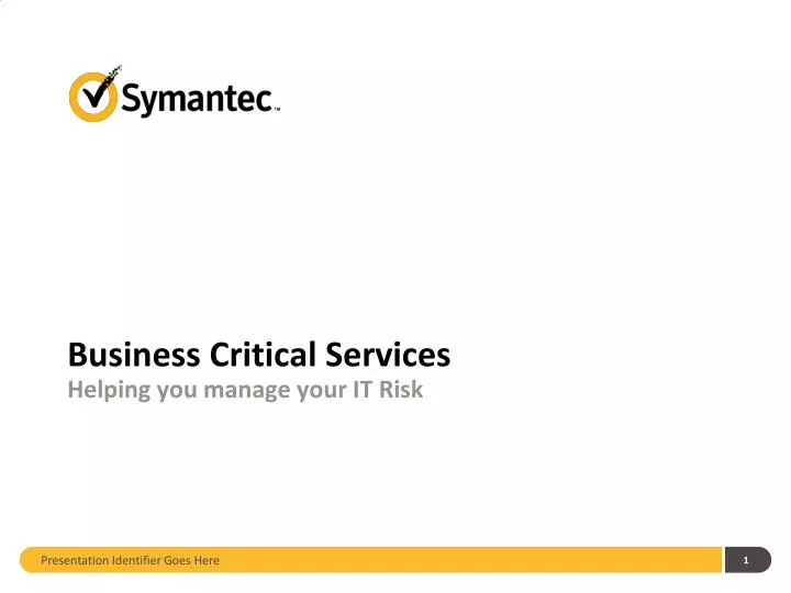business critical services helping you manage your it risk