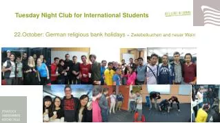 Tuesday Night Club for International Students