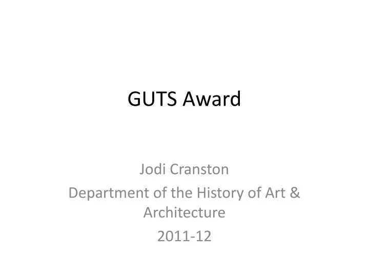guts award