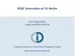 Big Data Analysis Pipelines Internship at TU Berlin - slide 1