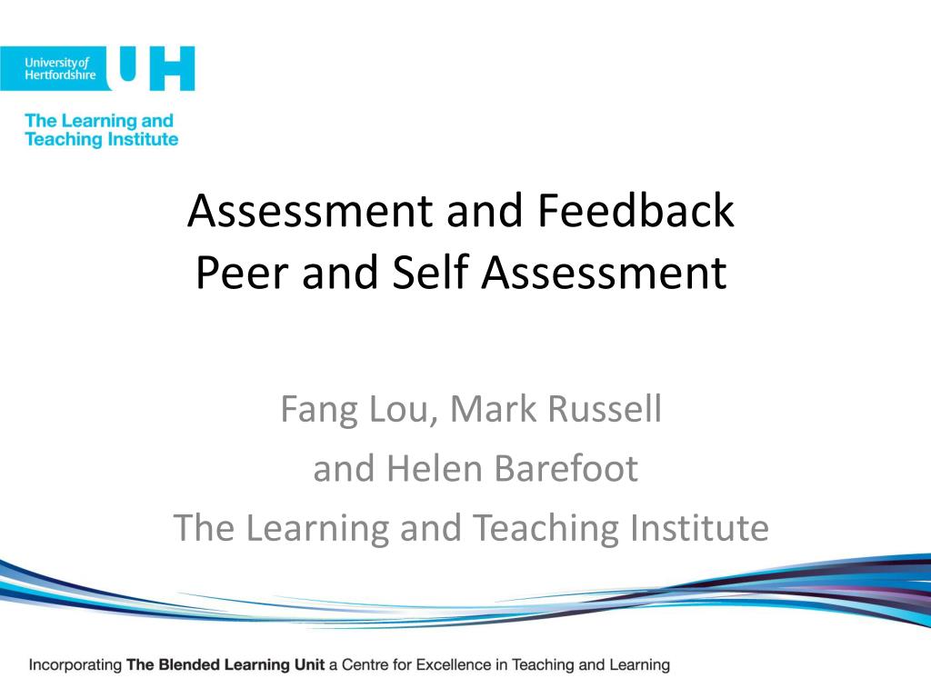 PPT - Assessment and Feedback Peer and Self Assessment PowerPoint ...