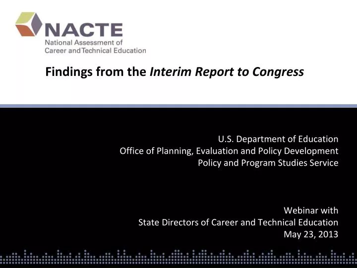 findings from the interim report to congress
