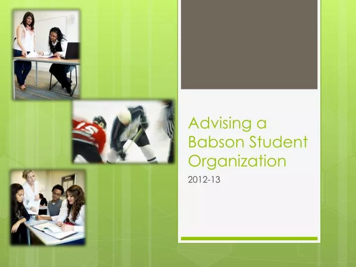 advising a babson student organization