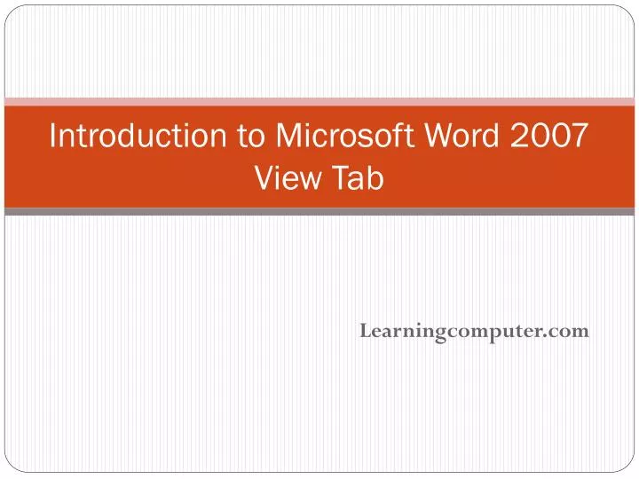 introduction to microsoft word 2007 view tab