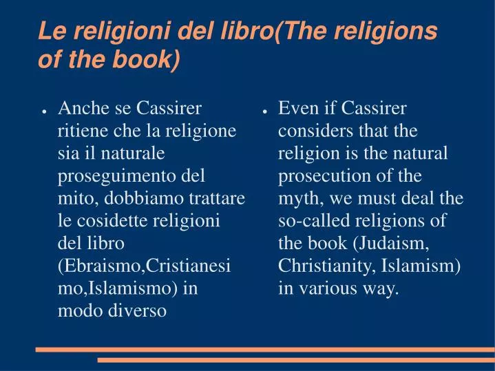 le religioni del libro the religions of the book