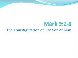 Mark 9:2-8