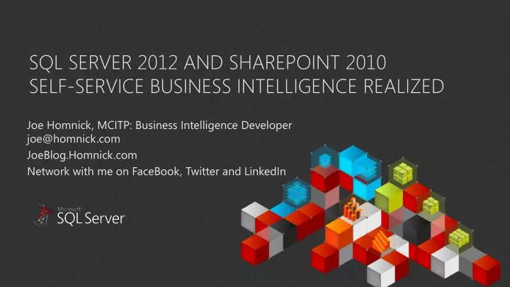 sql server 2012 and sharepoint 2010 self service business intelligence realized