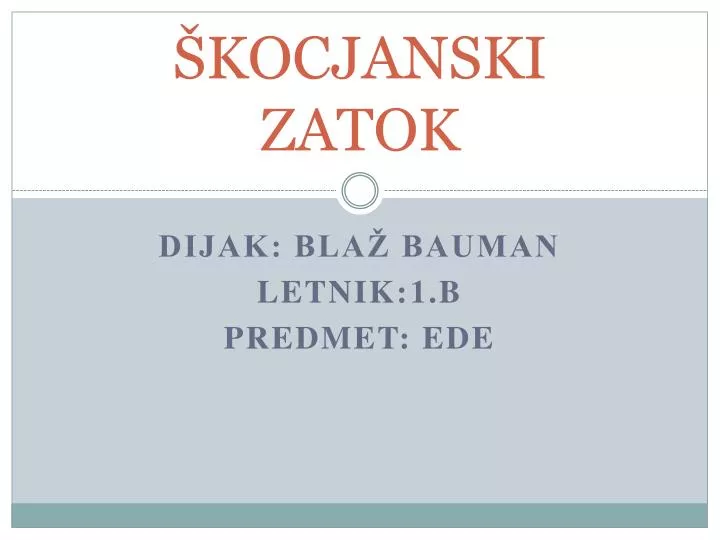 kocjanski zatok