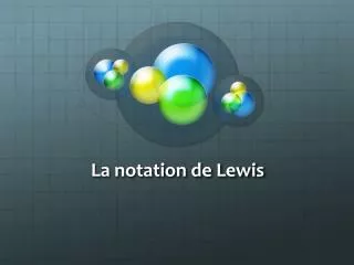 la notation de lewis