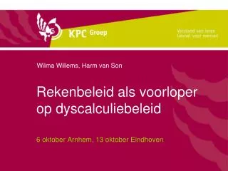 rekenbeleid als voorloper op dyscalculiebeleid